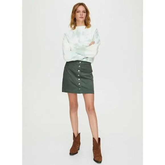 Aritzia Wilfred Free Karmen Skirt Green Size 6 NWT - Picture 3 of 6